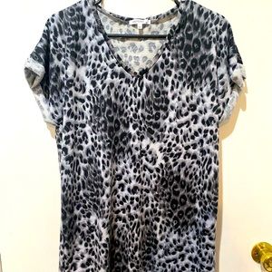 ANTISTAR leopard print t-shirt dress